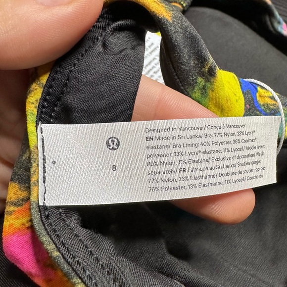 Lululemon Wunder Train Long Line Bra NWT Size 8 (UNBM) Undertone Black Multi - Picture 11 of 14
